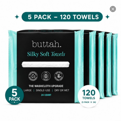 120 Count - 5 Pack Silky Towels