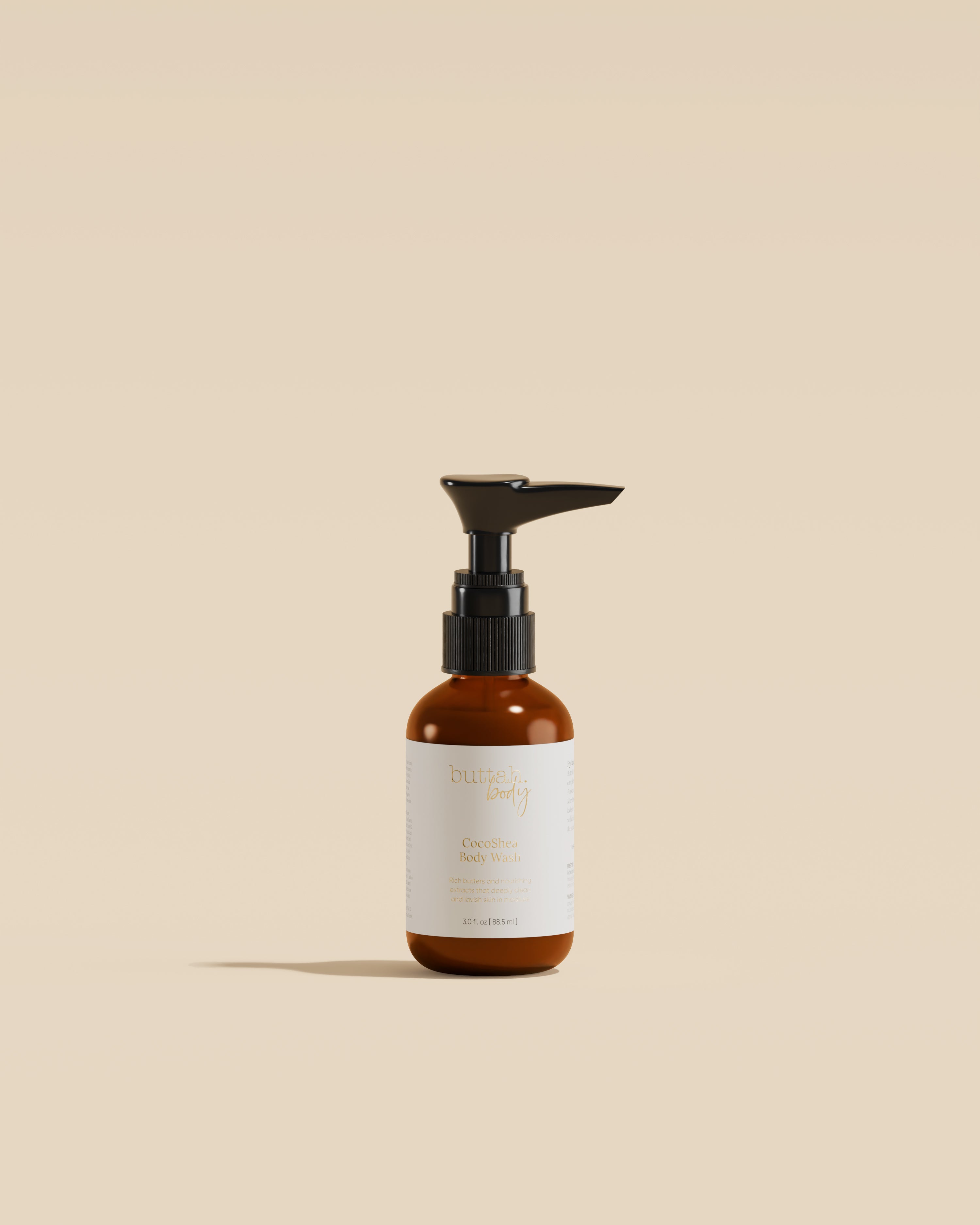 Buttah Skin Mini CocoShea Body Wash - Travel Size Hydrating Body Cleanser for Melanin-Rich Skin