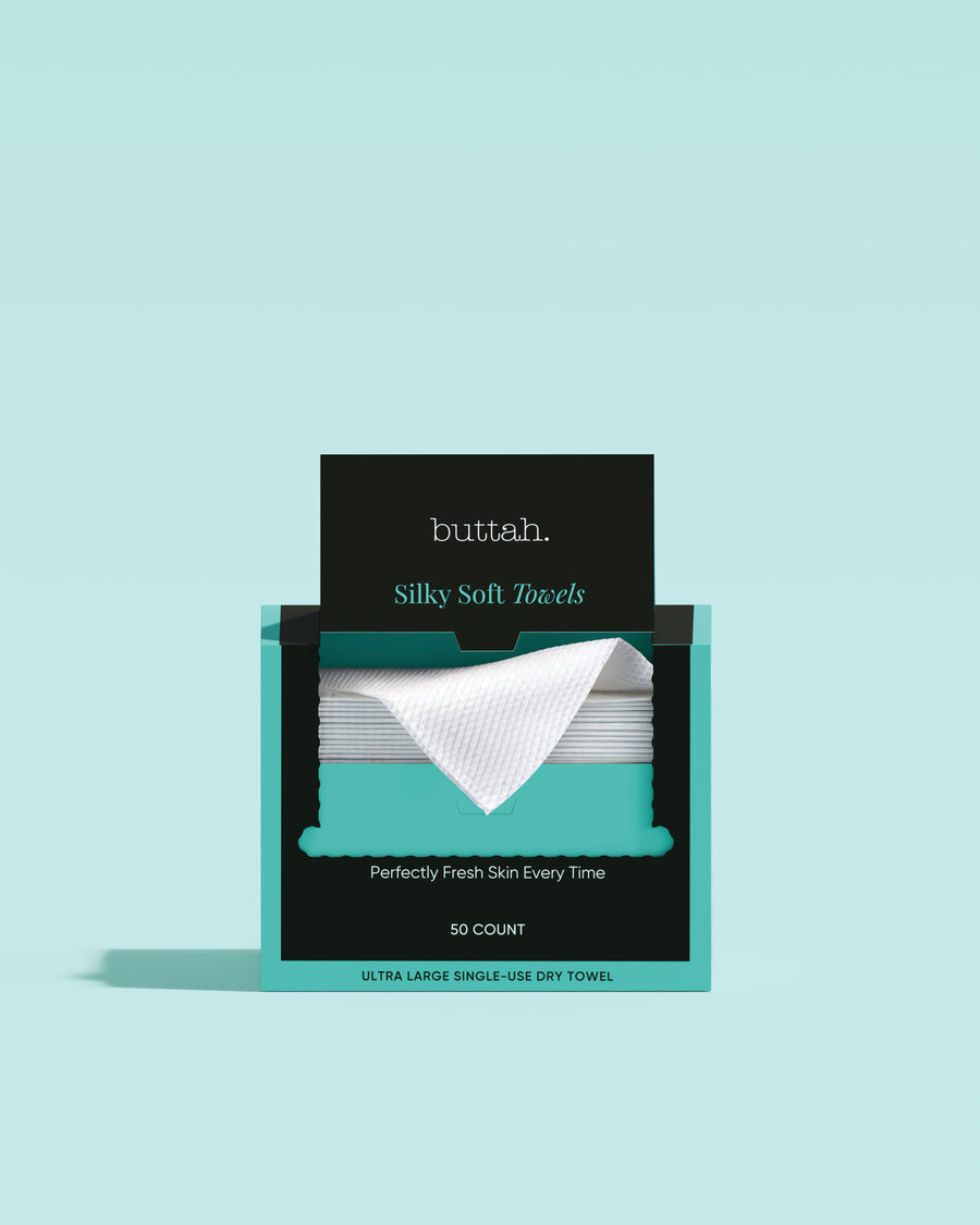 Buttah Skin Silky Soft Facial Towels 50 Count - Gentle Disposable Face Towel