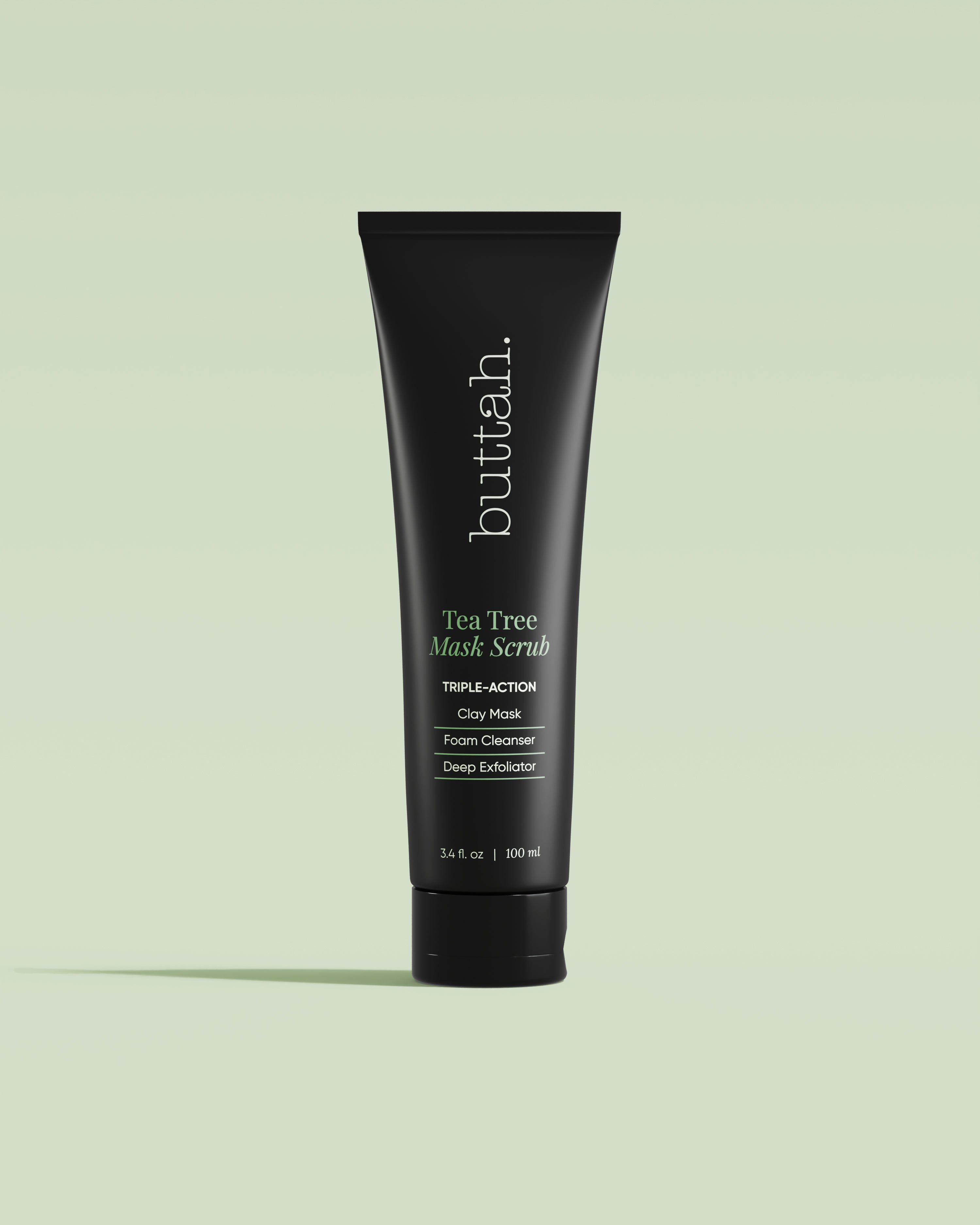 Buttah Skin Tea Tree Mask &amp; Scrub - Exfoliating Face Treatment for Blemish-Prone Melanin-Rich Skin