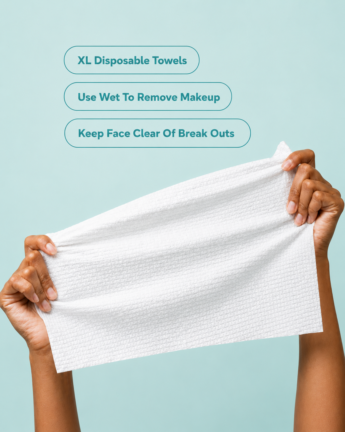 Buttah Silky Soft Towels XL size — use wet to remove makeup, keep face clear of breakouts