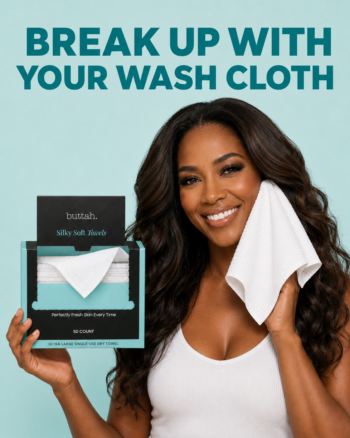 Kenya Moore with Buttah 50-Count Silky Soft Towels — Break Up With Your Wash Cloth